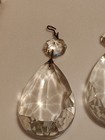 Vintage Large 3  Crystal Tear Drop Chandelier Prisms Set Of 6 Dangle Excellent 