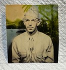 Vtg Photo Booth Photo Young Soldier Hand Tinted Gay Int