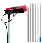 Window Cleaning Kit Water Fed Brush With Extension Pole Washing Tool Solar Panel