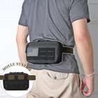 Utility Tactical Molle Pouch Horizontal Modular Bag With Flag Patch