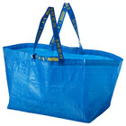Ikea Frakta Large Size Shopping Bag Blue Sturdy Laundry Grocery Durable-19gal