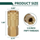 12 Pcs 1 4 Inch Air Hose Fittings Npt Female Industrial Couplers Quick Connect