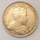 Canada 1907 Five Cent Canadian Coin 925 Silver King Edward Vii  b 