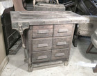 Antique 6 Drawer Carpenters Work Bench