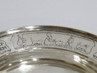 6 25 In - Sterling Silver Wilcox   Wagoner Antique Nursery Rhymes Baby Plate