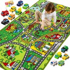 Syncfun Carpet Playmat W  12 Cars For Kids Jumbo Play Room Rug City Pretend Play