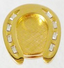 Estee Lauder Diamond Horseshoe Compact  empty Beautiful Solid Perfume 2013 pouch