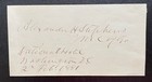 Attractive Alexander H  Stephens Signed Card  Confederate Vice President