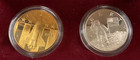 1988 America In Space 2 Coin Commemorative Silver And Bronze Medal Set - Coa box