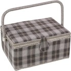 Sewing Basket With Floral Print Design - Sewing Kit Storage Box With Removabl   