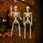 Halloween Decorations Outdoor  2pack 36  Halloween-skeletons Warm Bone Tones