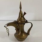 Vintage Antique Dallah Coffee Pot Middle Eastern Turkish Islamic Brass 6   