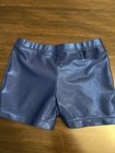 Danskin Gymnastics Dance Dancewear Royal Blue Shimmer Sparkle  Shorts Sz 6x 7