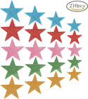 210 Pieces Colorful Glitter Foam Star Stickers  Self Adhesive Shaped Wall Sticke