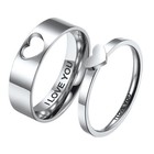 Matching Heart Promise Ring I Love You Engagement Wedding Band Set For Him   Her