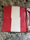 Mead Trapper Keeper Red 1 5  3 Ring Binder Folio Pocket 2013 Retro Style