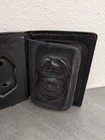 Vintage Police Black Leather Badge Id Holder   Bucheimer 99 Handcuffs Holder
