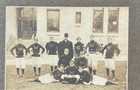 Vintage Cabinet Photo 1905 Football Team School  w 