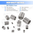 M3 M4 M5 M6 M8 M10 M12 Stainless Steel Helicoil Insert Thread Repair Inserts 304