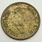 Vintage Risque Adult Themed Heads I Win Tails You Lose Coin Flip Token Toned