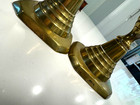 2 Brass Candlesticks 1o 1 2  Tall Victorian Behive Pattern