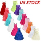 Us Baby Girls Ruffles Tutus Flower Dresses Princess Wedding Baptism Prom Gown