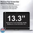 Removable Tempered Glass Screen Protector For Macbook Pro 13 Inch  m1 m2 2016