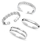 Adjustable 925 Sterling Silver Open Toe Rings Set For Women - Minimalist Beach J