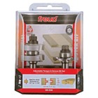 Freud 1-3 4 In   dia   Adjustable Tongue   Groove Bit Set With 1 2 In  Shank