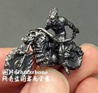 Brass Motorcycle Rider Devil Monster Statue Sculpture Ornament Collect Artwork