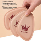 5 Pairs Non-slip Crown Forefoot Pads     Pain Relief Half Insoles For Women