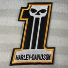      Harley Davidson Motorcycle Embroidered Iron On Patch Bike Hd Mc Black Premium