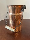 Vintage Hammered Copper Pot With Handle 