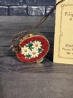Filippini   Paoletti Italian Micro Mosaic Gold Tone Small Pill Case Trinket Box