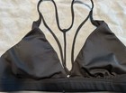 Victoria Secret Sports Bra M Black Strappy 