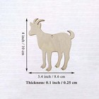 20pcs Wooden Goat Shaped Diy Craft Cutouts Unfinished Wood Wood Color 