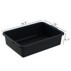 Ponpong 12 Packs Commercial Bus Tubs  13 Liter Plastic Restaurant Bus Box  Black