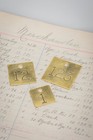 Custom Hand Stamped Brass Tags - Numbered Brass Token - Hotel Key Fob - Cow Tag
