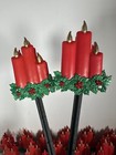 Lot Of 18 Christmas 3 Candles Light Covers 4 75  Outdoor Stake Path Lights