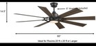 Home Decorators Makenna 60 In  Indoor outdoor Led Ceiling Fan 52106