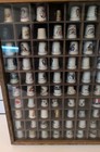 Lot Of 100 Vintage Thimbles Wood In Hanging Trinket Shelf