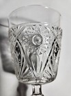 Mckee Isis Goblet  132 Jubilee Radiant Daisy   Button Clear Glass Eapg