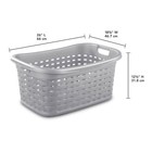 Sterilite Cement Gray Durable Weave Laundry Basket With Wicker Pattern  12 Pack 