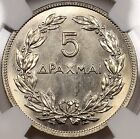 Greece 5 Drachma 1930 Ngc Ms66