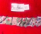 Mini Boden Girls Red Corduroy Tiered Ruffle Pull On Skirt Size 4 5