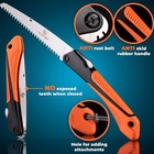 Folding Hand Saw For Tree Pruning  Camping  Gardening  Hunting  Cutting Black 
