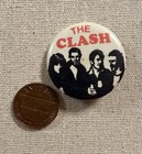 The Clash Pinback Button Badge Black White Red Music Memorabilia Punk Rock