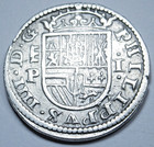 1628 Xf Spanish Silver 1 Reales Genuine Antique 1600s Colonial Cross Pirate Coin