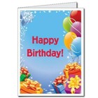 3  Stock Design Giant Birthday Card W envelope - Presents And Balloons