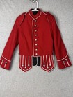 Scottish Military Piper Drummer Doublet Tunic Jacket Red Size 36 J  Higgins Usa
